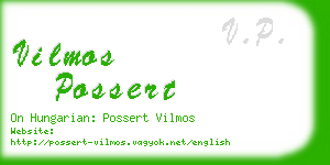 vilmos possert business card